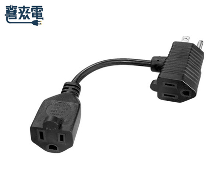 3PIN雙頭插座電源線 一分二電源線組轉接頭