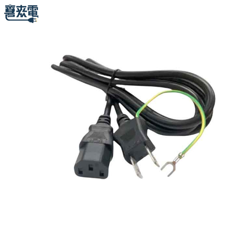 日规电源中继线 2PIN公插+品字头母插