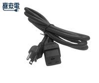 美規電源線 3PIN公插 三個水平排列的母插孔