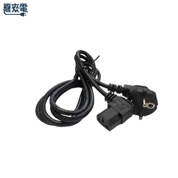 歐規電源線 品字頭母插/90度直角插頭/C13插座/10A/1.8M