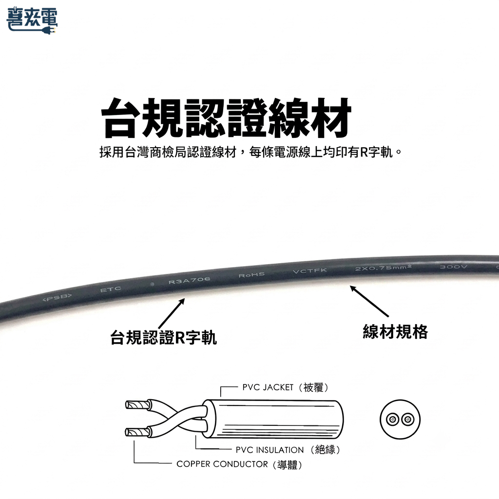 日規電源中繼線 2PIN公插+品字頭母插